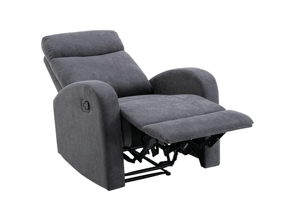 Fauteuil Relax En Tissu Gris EVELYN 4 Fauteuil Relax En Tissu Gris EVELYN – Image 2