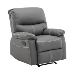 Fauteuil Relax En Simili Gris CANBY -Promos Fauteora Magasin fauteuil 7256819