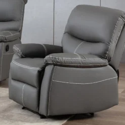 Fauteuil Relax En Simili Gris CANBY