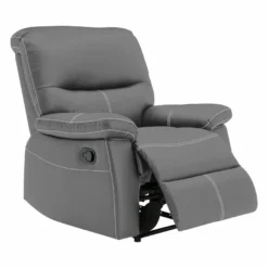 Fauteuil Relax En Simili Gris CANBY -Promos Fauteora Magasin fauteuil 7287613
