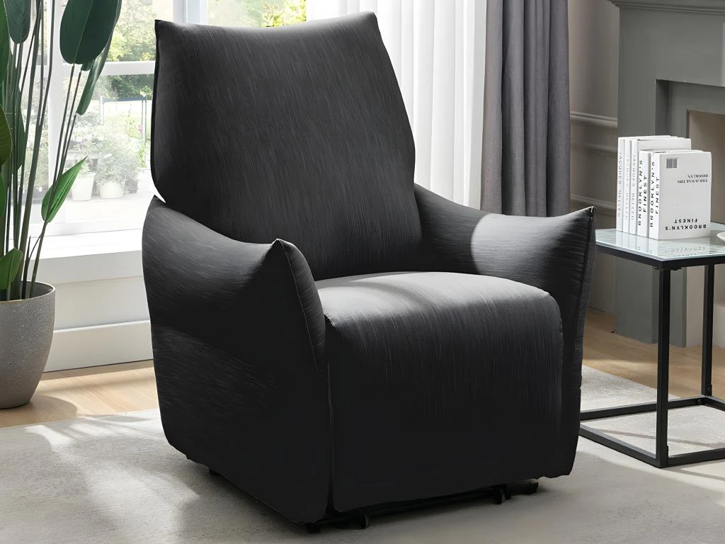 Fauteuil Relax électrique En Tissu Anthracite MODOC 4 Fauteuil Relax électrique En Tissu Anthracite MODOC – Image 2