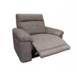 Fauteuil Relaxation Motorisé En Tissu Suédine Taupe Doux - CLARA 8 Fauteuil Relaxation Motorisé En Tissu Suédine Taupe Doux - CLARA -Promos Fauteora Magasin fauteuil 8908407
