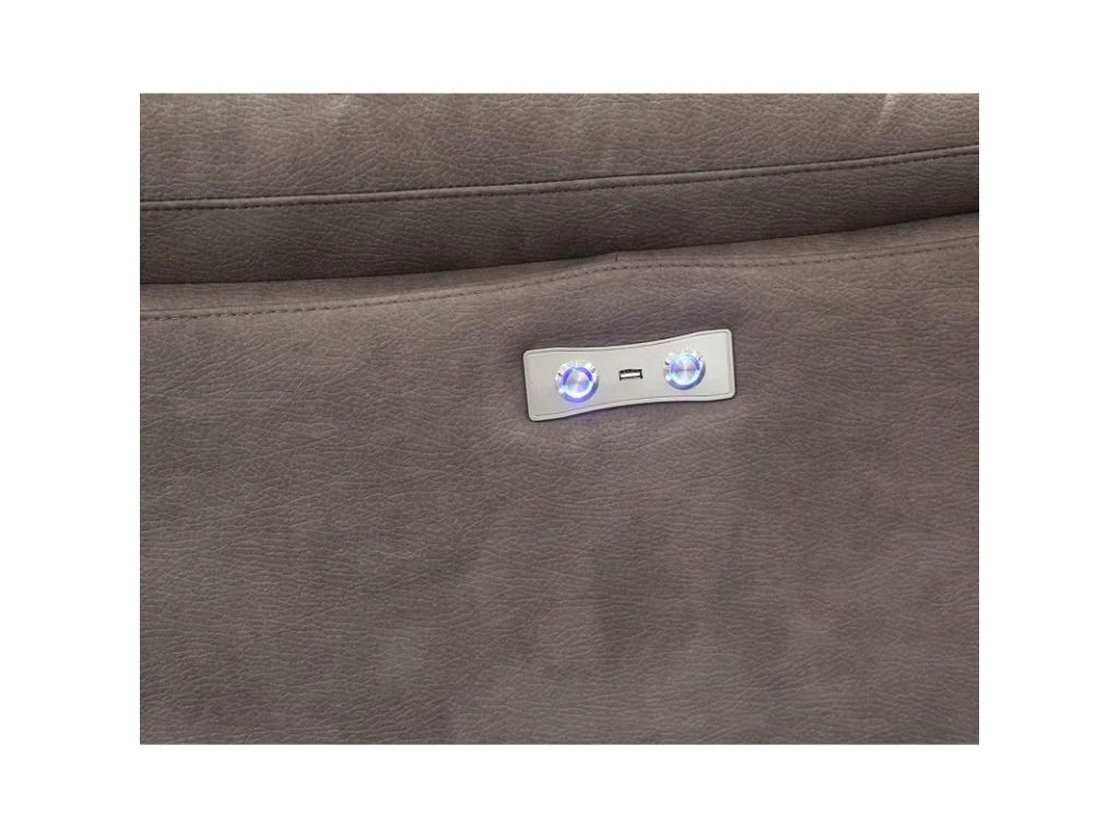 Fauteuil Relaxation Motorisé En Tissu Suédine Taupe Doux - CLARA 6 Fauteuil Relaxation Motorisé En Tissu Suédine Taupe Doux - CLARA – Image 4