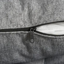 Fauteuil Chauffeuse Canapé-lit Convertible 1 Place Dossier Inclinable 3 Positions Coussin Inclus Polyester Coton Gris -Promos Fauteora Magasin fauteuil 8908533