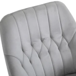 Fauteuil à Bascule Grand Confort Accoudoirs Assise Dossier Garnissage Mousse Haute Densité Velours Gris Clair -Promos Fauteora Magasin fauteuil 8918637