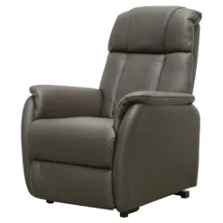 TAMISE - Fauteuil Relax Et Releveur Electrique Cuir Taupe -Promos Fauteora Magasin fauteuil 9164947