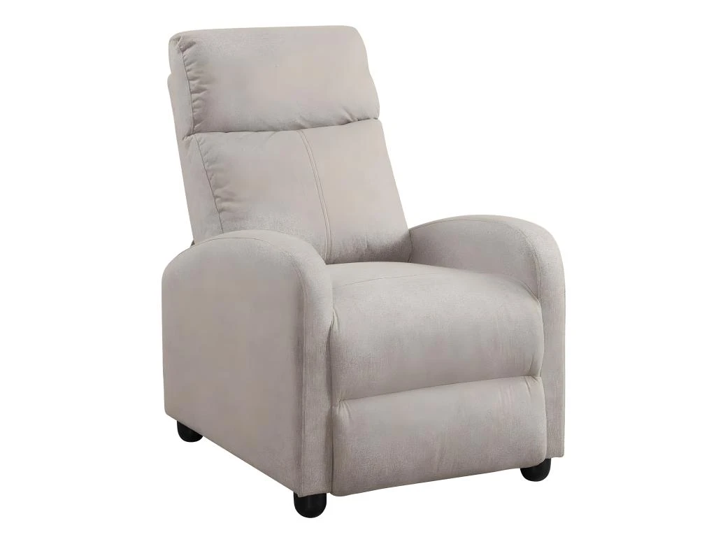 MELBOURNE - Fauteuil Relax Pushback Tissu Gris Taupe 3 MELBOURNE - Fauteuil Relax Pushback Tissu Gris Taupe