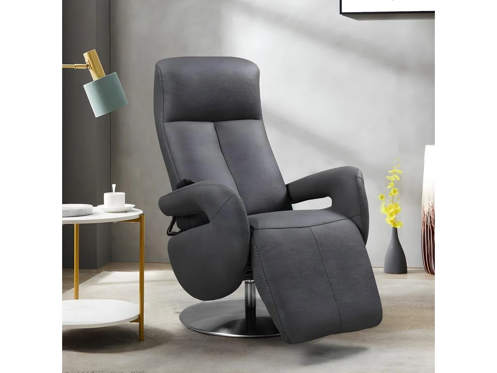 ROSARIO - Fauteuil Relax Electrique Tissu Gris Foncé 6 ROSARIO - Fauteuil Relax Electrique Tissu Gris Foncé – Image 4