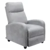SOFEN - Fauteuil De Relaxation Matelassé Gris Clair -Promos Fauteora Magasin fauteuil 9165059