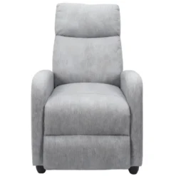 SOFEN - Fauteuil De Relaxation Matelassé Gris Clair -Promos Fauteora Magasin fauteuil 9165063