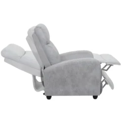 SOFEN - Fauteuil De Relaxation Matelassé Gris Clair -Promos Fauteora Magasin fauteuil 9165067