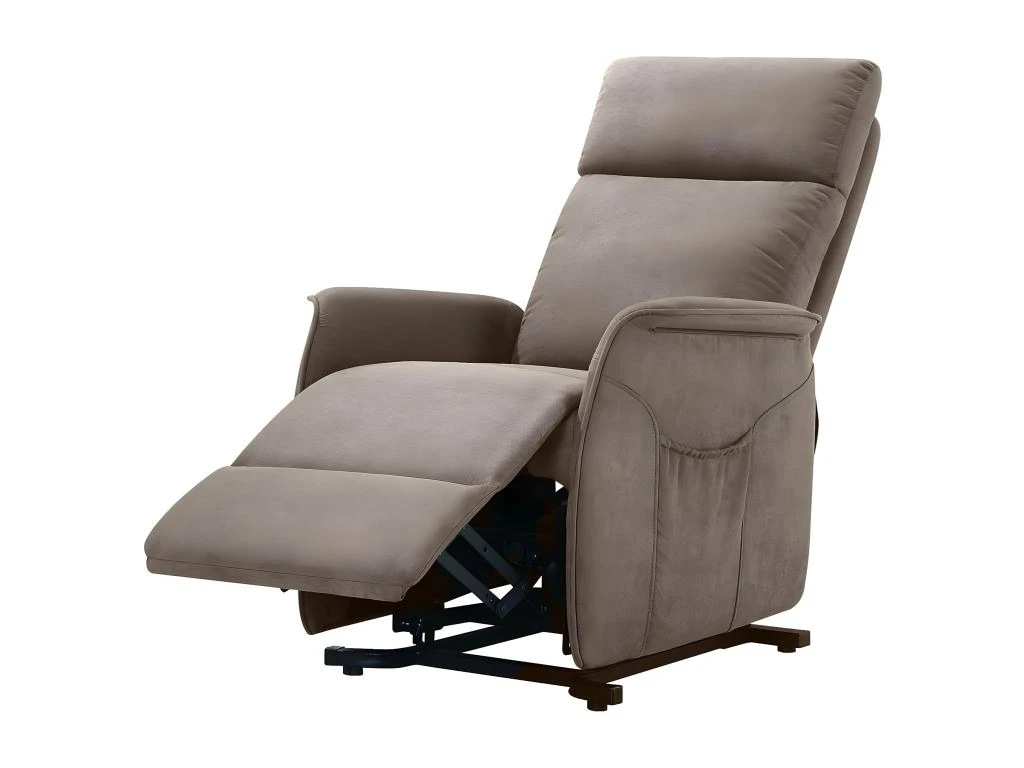 LISSONE - Fauteuil Relax Et Releveur Electrique Tissu Taupe 3 LISSONE - Fauteuil Relax Et Releveur Electrique Tissu Taupe