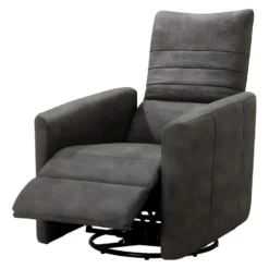 ERBA - Fauteuil Relax Manuel PushBack Tissu Gris Foncé