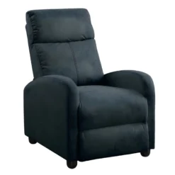 MELBOURNE - Fauteuil Relax Pushback Tissu Gris Foncé