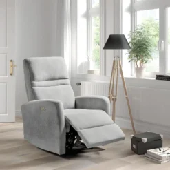 YANGAS - Fauteuil Relax Electrique Tissu Gris Clair 10 YANGAS - Fauteuil Relax Electrique Tissu Gris Clair -Promos Fauteora Magasin fauteuil 9165283