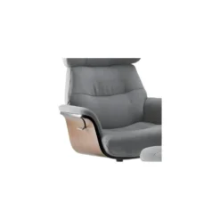 OBANOS - Fauteuil Inclinable + Repose-Pieds Gris -Promos Fauteora Magasin fauteuil 9165297