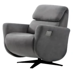 GALAXIE - Fauteuil Relax Electrique Tissu Gris -Promos Fauteora Magasin fauteuil 9165319