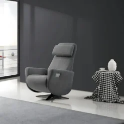 GALAXIE - Fauteuil Relax Electrique Tissu Gris -Promos Fauteora Magasin fauteuil 9165321
