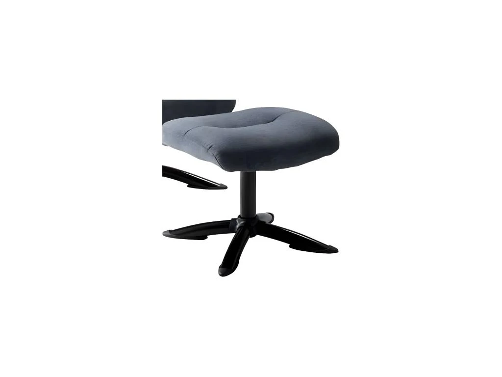 OBANOS - Fauteuil Inclinable + Repose-Pieds Gris Bleu 6 OBANOS - Fauteuil Inclinable + Repose-Pieds Gris Bleu – Image 4