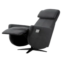 GALAXIE - Fauteuil Relax Electrique Tissu Gris Foncé