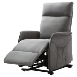 LISSONE - Fauteuil Relax Et Releveur Electrique Tissu Gris