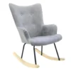 POHJA - Fauteuil à Bascule Gris Dossier Capitonné -Promos Fauteora Magasin fauteuil 9172757