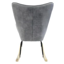 POHJA - Fauteuil à Bascule Gris Dossier Capitonné -Promos Fauteora Magasin fauteuil 9172763