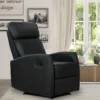 Fauteuil De Relaxation Inclinable 170° Avec Repose-pied Ajustable Revêtement Synthétique Noir 2 Fauteuil De Relaxation Inclinable 170° Avec Repose-pied Ajustable Revêtement Synthétique Noir -Promos Fauteora Magasin fauteuil 9473901