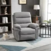Fauteuil De Relaxation Inclinable Manuel Avec Repose-pied Ajustable Tissu Polyester Aspect Lin Gris Clair Chiné -Promos Fauteora Magasin fauteuil 9474997