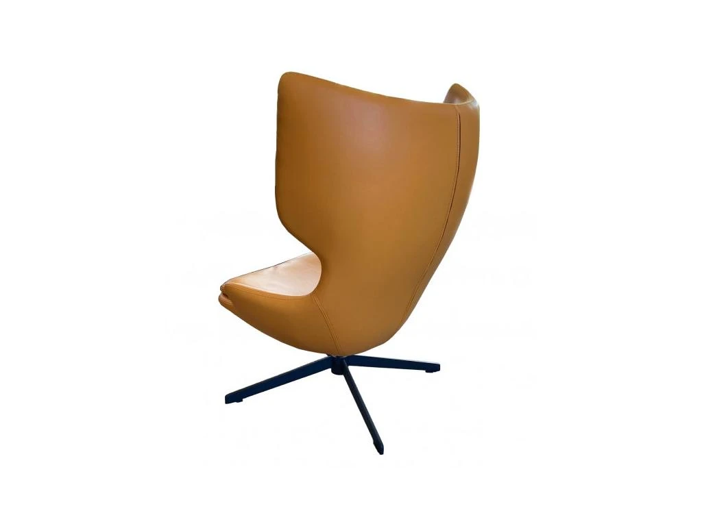 TORINI - Fauteuil Rotatif Aspect Cuir Jaune 6 TORINI - Fauteuil Rotatif Aspect Cuir Jaune – Image 4