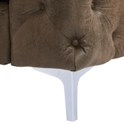 Fauteuil Chesterfield En Microfibre Aspect Cuir Vieilli EDWINA -Promos Fauteora Magasin fauteuil 9758981