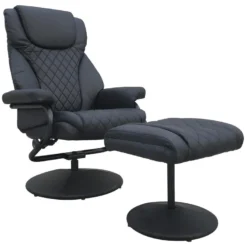 Fauteuil Inclinable Avec Repose Pieds En Fer Noir
