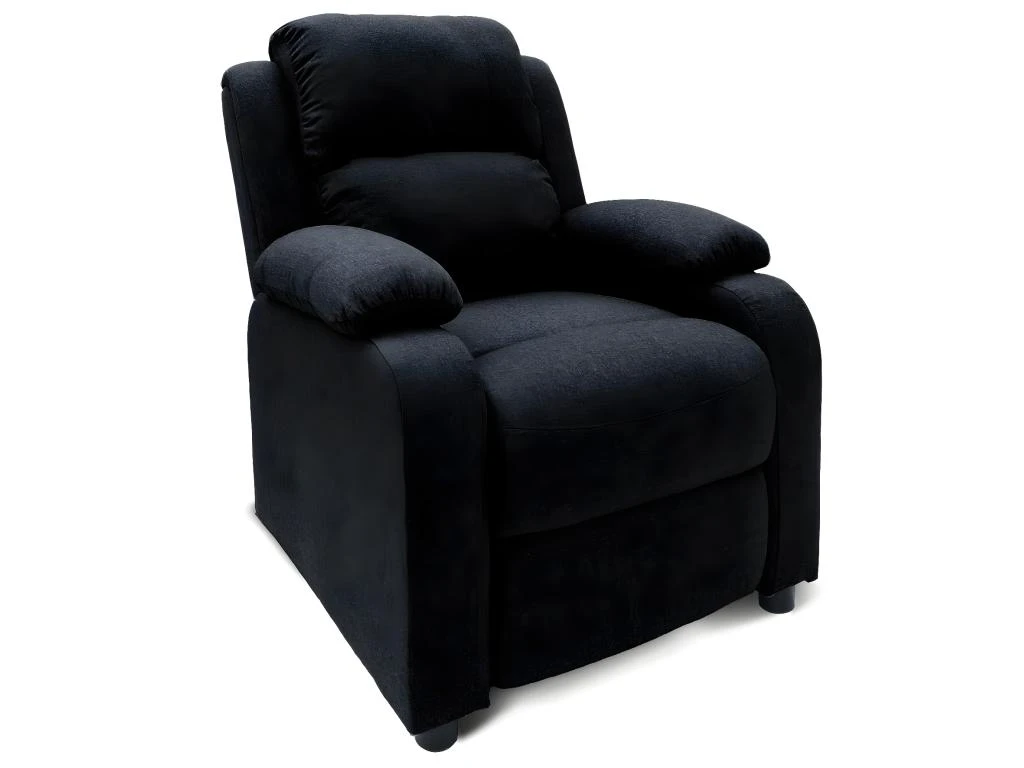 Fauteuil Relax Riga Tissu Noir 3 Fauteuil Relax Riga Tissu Noir