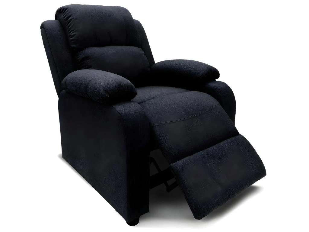Fauteuil Relax Riga Tissu Noir 4 Fauteuil Relax Riga Tissu Noir – Image 2