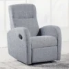 Fauteuil Relax En Tissu Coloris Gris Perle - Largeur 70 X Profondeur 77 Cm -Promos Fauteora Magasin fauteuil 9906155