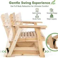 Fauteuil à Bascule De Jardin En Bois De Sapin, 80x81x87cm 9 Fauteuil à Bascule De Jardin En Bois De Sapin, 80x81x87cm -Promos Fauteora Magasin salon de jardin 19407769