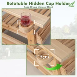 Fauteuil à Bascule De Jardin En Bois De Sapin, 80x81x87cm 10 Fauteuil à Bascule De Jardin En Bois De Sapin, 80x81x87cm -Promos Fauteora Magasin salon de jardin 19407771