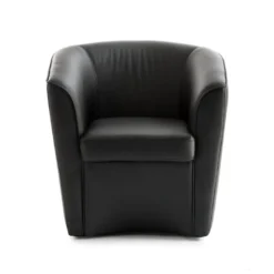 Chaise Longue Dabbiat, Chaise Longue, 100% Made In Italy, Fauteuil Relax En éco-cuir, Cm 70x60h74, Noir